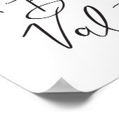 Seien Sie mein Valentine Moderne Kalligrafie Valen Poster (Ecke)