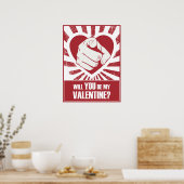 Seien Sie mein Valentine Poster (Küche)