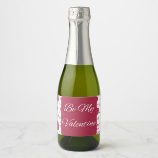 Seien Sie mein Valentine Red Sparkling Wine Label Schaumweinetikett