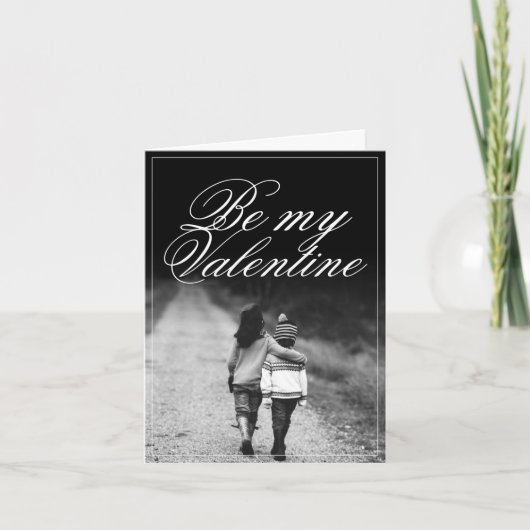 Seien Sie mein Valentine - Seite an Seite Karte (Vorderseite)