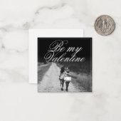 Seien Sie mein Valentine - Seite an Seite Mitteilungskarte (Vorderseite/Rückseite Beispiel)