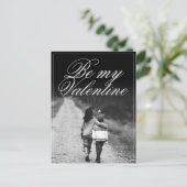 Seien Sie mein Valentine - Seite an Seite Postkarte (Stehend Vorderseite)