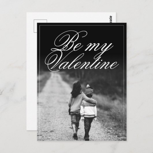 Seien Sie mein Valentine - Seite an Seite Postkarte (Vorne/Hinten)