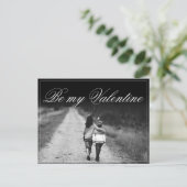 Seien Sie mein Valentine - Seite an Seite Postkarte (Stehend Vorderseite)