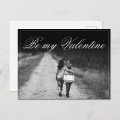Seien Sie mein Valentine - Seite an Seite Postkarte (Vorne/Hinten)