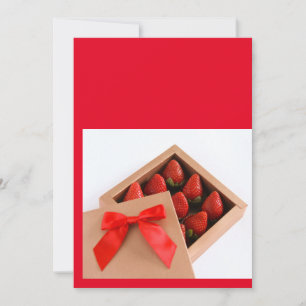 Seien Sie mein Valentine Strawberry Red Bogen Box Einladung