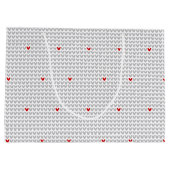 Seien Sie mein Valentine Strick Herzstück Große Ge Geschenktüte (Rückseite)