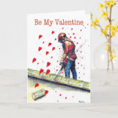 Seien Sie mein Valentiner Arborist Baum Chirurg Ch Karte (Gelbe Blume)