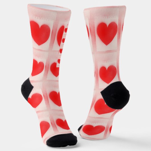 Seien Sie mein Valentiner Herz Socken (Gewinkelt)