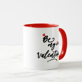 Seien Sie mein Valentiner Modernes Romantisches Ro Tasse (VorderseiteRechts)
