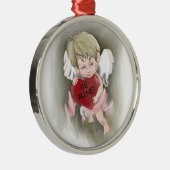 Seien Sie mein Valentiner Premium Runder Ornament (Rechts)