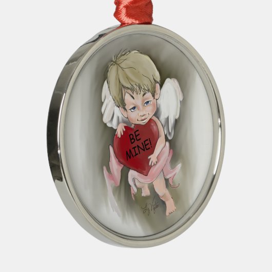 Seien Sie mein Valentiner Premium Runder Ornament (Rechts)