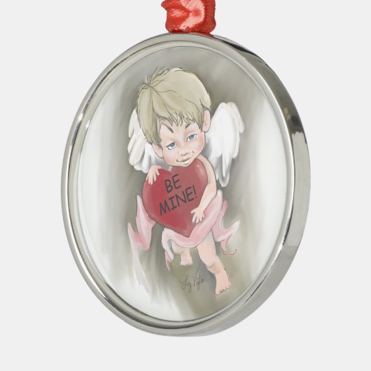 Seien Sie mein Valentiner Premium Runder Ornament (Links)