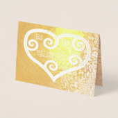 Seien Sie mein Valentinherz wirbeln schlanke Muste Folienkarte (Vorderseite)