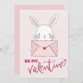 Seien Sie mein Valentinisches Weißes Kaninchen, ro (Vorne/Hinten)