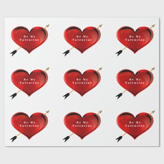 Seien Sie mein Valentinpapier Geschenkpapier (Flach)