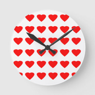 Seien Sie mein Valentinsgruß-Herzen 36Red Transp Runde Wanduhr
