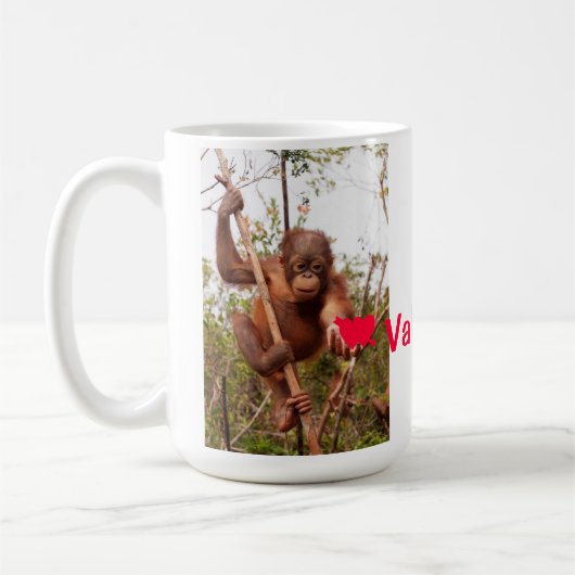 Seien Sie mein Valentinsgruß-Orang-Utan Fan Kaffeetasse (Links)