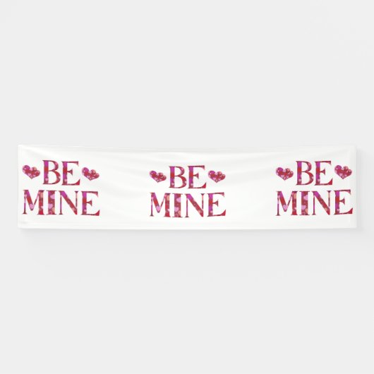Seien Sie mein Valentinstag 2.5x10 Vinyl Banner (Horizontal)