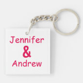 Seien Sie mein Valentinstag Moderner Schlüsselanhä Schlüsselanhänger (Rückseite)