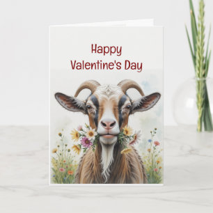Seien Sie mein Valentinstag von alten Ziegen Liebe Feiertagskarte