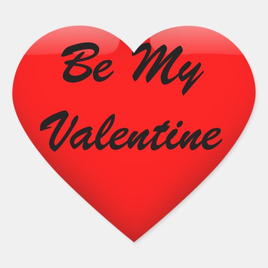Seien Sie mein Valentinsticker Herz-Aufkleber (Vorderseite)