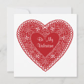 Seien Sie mein Vintages Spitzenherz Karte (Vorderseite)