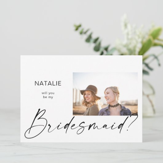 Seien Sie mein Vorschlag für ein kleines Foto von Einladung (Stehend Vorderseite)