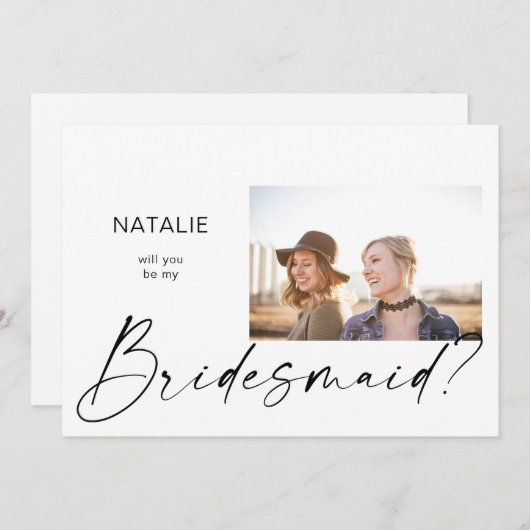 Seien Sie mein Vorschlag für ein kleines Foto von Einladung (Vorne/Hinten)