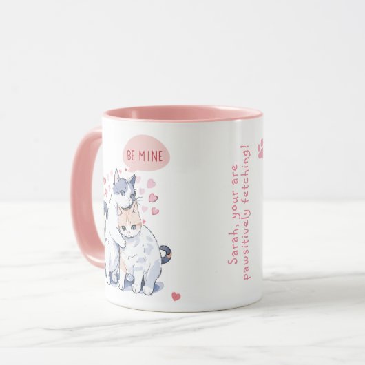 Seien Sie meine bezaubernden Katzen Liebe Geständn Tasse (Vorderseite Links)