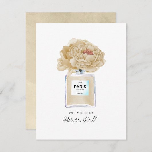 Seien Sie meine Blume Girl Champagner Peonies & Pa (Vorne/Hinten)