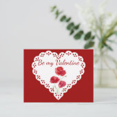 Seien Sie meine Blume Roter Mohn Postkarte (Stehend Vorderseite)