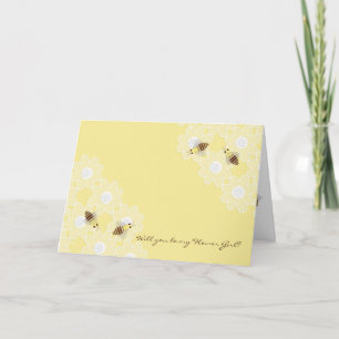 Seien Sie meine Blumen-Mädchen-Honig-Bienen auf Einladung