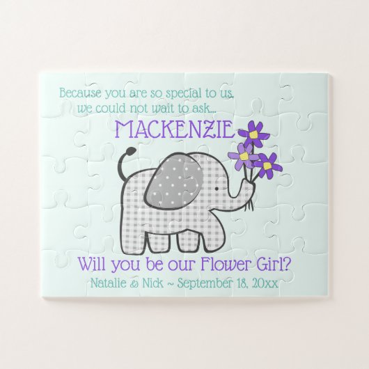 Seien Sie meine Blumenmädchen-Frage Puzzle (Horizontal)