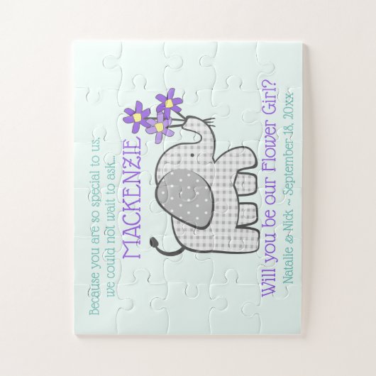 Seien Sie meine Blumenmädchen-Frage Puzzle (Vertikal)