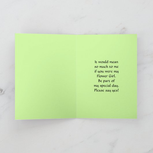 Seien Sie meine Blumenmädchenlilie im Tal Einladung (Innenseite)