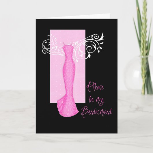 Seien Sie meine Brautjungfer Einladung (Vorderseite)