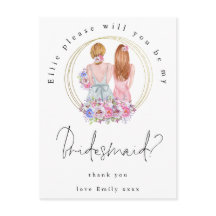 Seien Sie meine Bridesmaid-Anfrage für haarhaarige