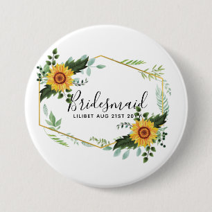 Seien Sie meine Bridesmaid Blumenmädchen Maid Ehre Button