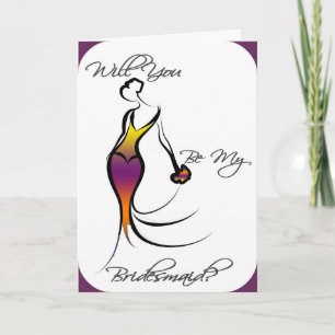 Seien Sie meine Bridesmaid Card - wunderschönes Re Feiertagskarte