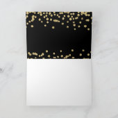 Seien Sie meine Bridesmaid Gold Imitate Glitzer Co Einladung (Innenseite)
