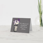 Seien Sie meine Bridesmaid - Mason Jar & Wildblume Einladung (Vorderseite)