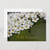 Seien Sie meine Bridesmaid Postcard Spiraea Postkarte (Vorne/Hinten)