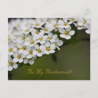 Seien Sie meine Bridesmaid Postcard Spiraea Postkarte