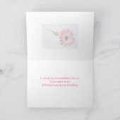 Seien Sie meine Bridesmaid - rosa daisy Card Einladung (Innenseite)