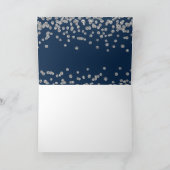 Seien Sie meine Bridesmaid Silver Glitzer Confetti Einladung (Innenseite)