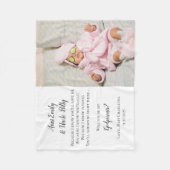 Seien Sie meine Eltern Vorschlag Foto einladen Fleecedecke (Vorderseite)