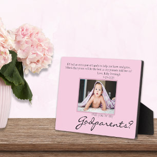 Seien Sie meine Eltern Vorschlag Pink Memorial Fot Fotoplatte