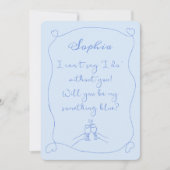 Seien Sie meine etwas Blue Niedlich Bridesmaid-Vor Einladung (Vorderseite)