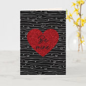 Seien Sie meine Glitzer Valentine Card Karte (Gelbe Blume)